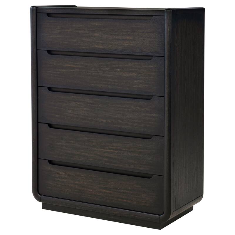 Leandro 5-drawer Bedroom Chest of Drawers Burnished Black