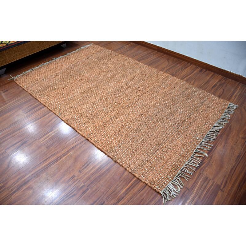 Hand Woven Ineas Flat Weave Jute Traditional Oriental Area Rug