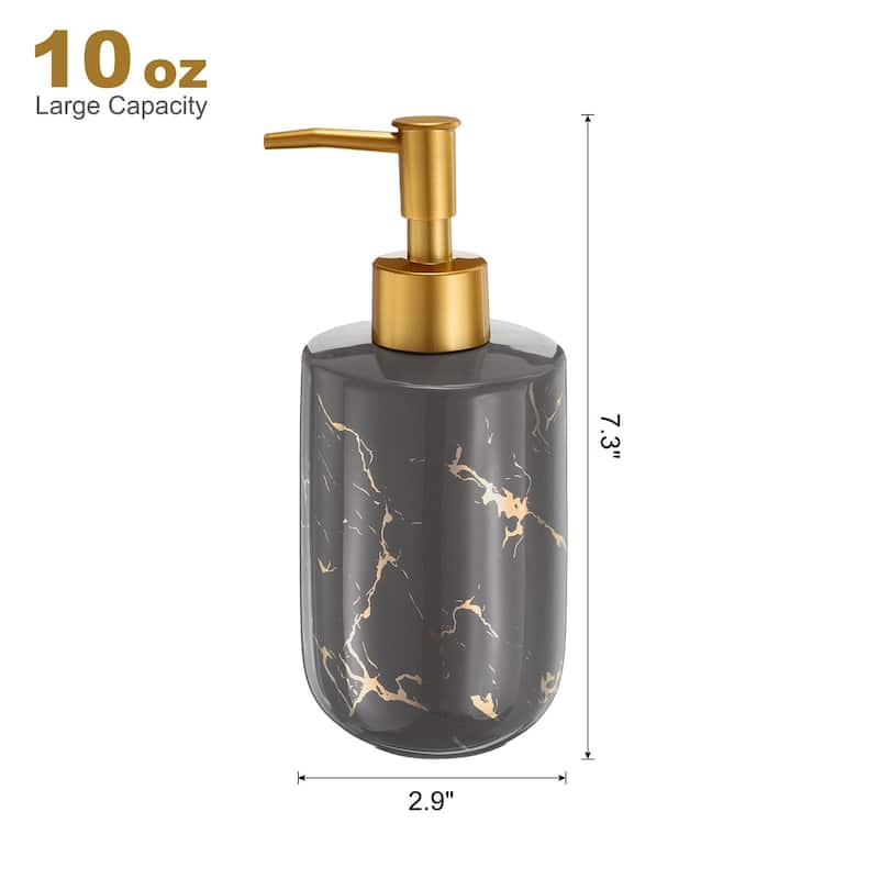 1Pcs 10 Oz Soap Dispenser Hand and Dish Soap Dispenser for Bathroom - Black