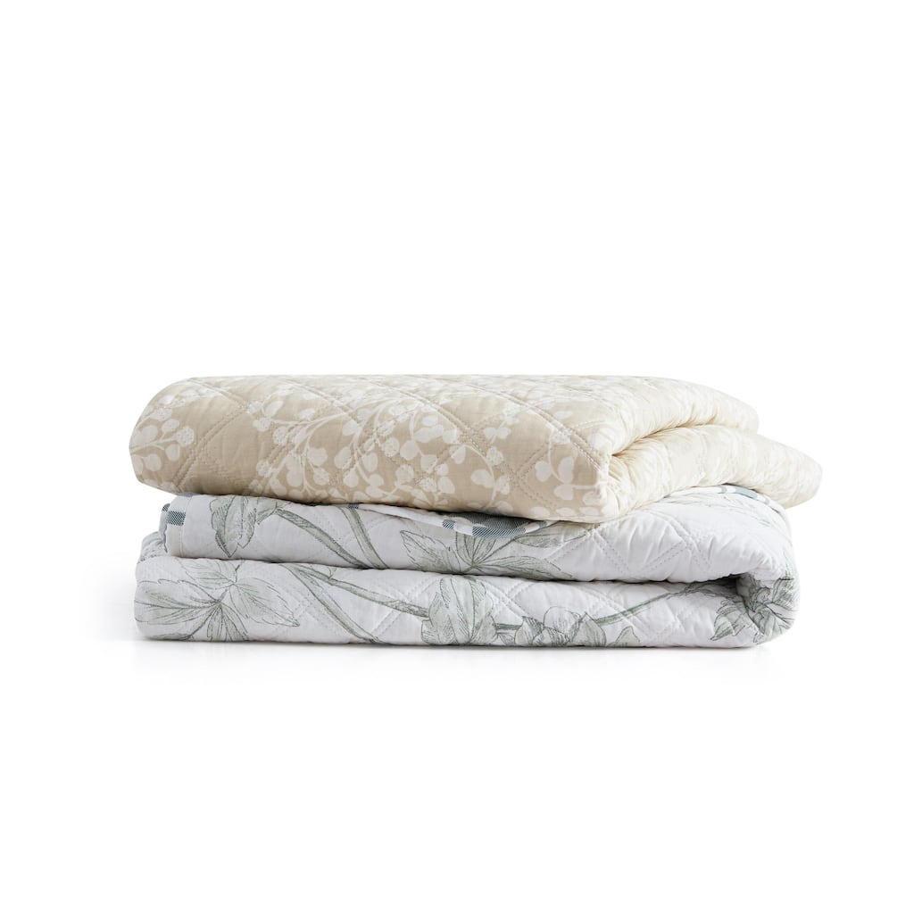 Martha Stewart Cotton Quilted Throw Blanket