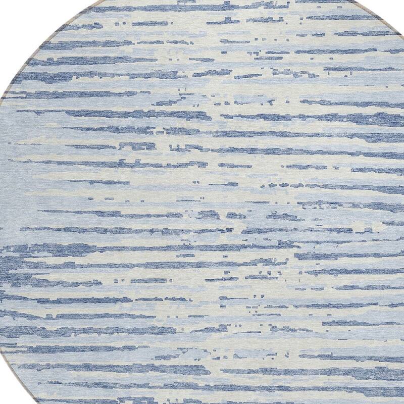 HomeRoots Striped Transitional Rectangle Outdoor Rug
