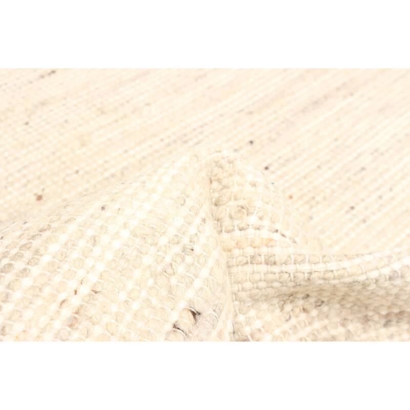 ECARPETGALLERY Braid weave Sienna Tan Wool Rug - 5'0 x 8'1