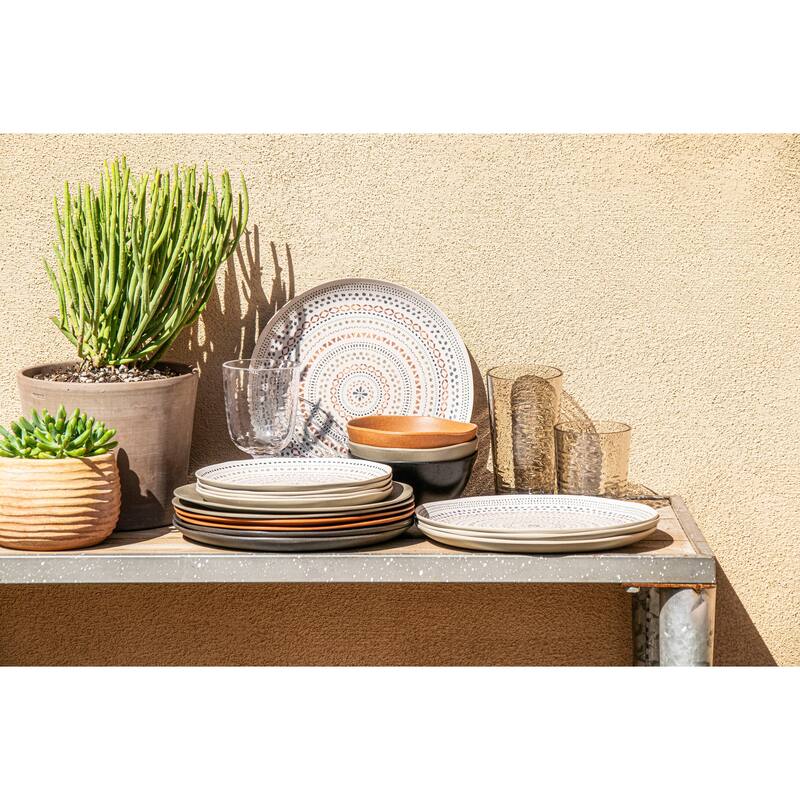 Abode Homewares Desert Mandala Planta Dinner Plate - Beige - 10.5" - Set of 6