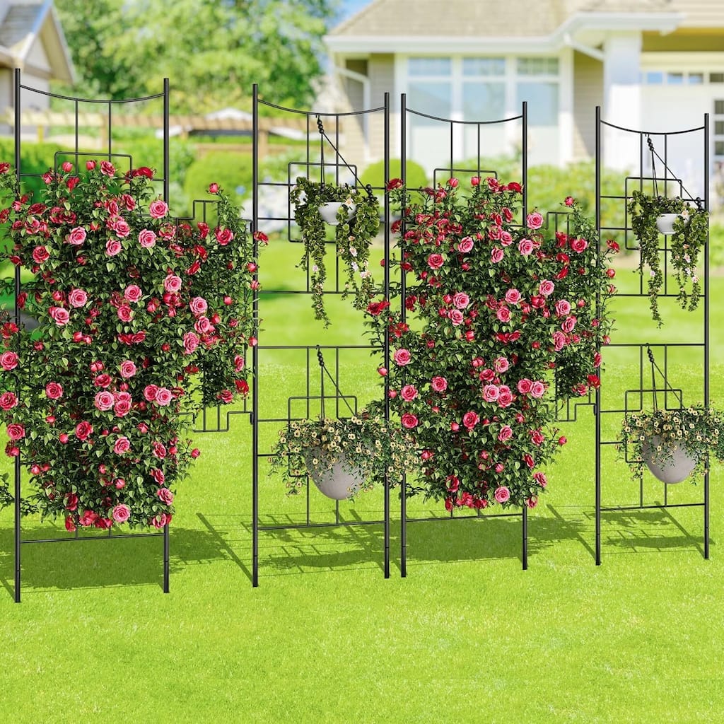 2 Pack Decorative Garden Fence Panels for Yard Border, Patio