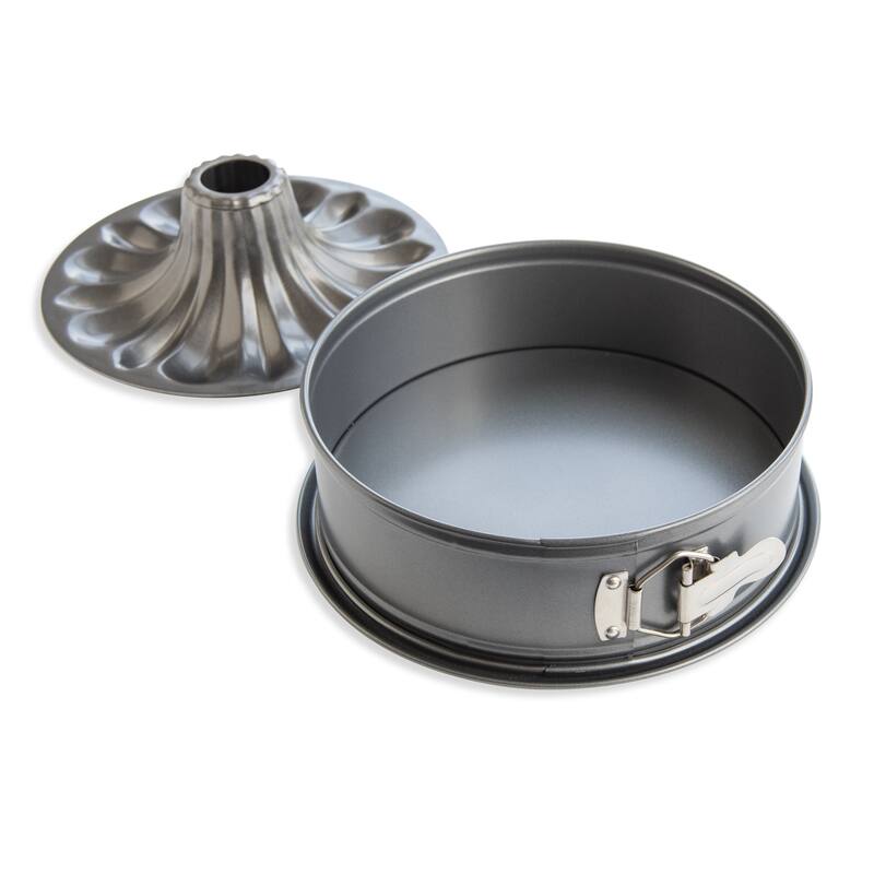 Nordic Ware Bundt Fancy Springform Pan with 2 Bottoms, 9 Inch