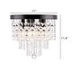 preview thumbnail 11 of 45, GetLedel Modern 5-Light Crystal Flush Mount Chandelier