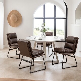 5-Piece Round Dining Table Set with 4 Stylish Chairs - Bed Bath ...