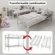 preview thumbnail 6 of 13, Twin Over Twin Modern Convertible Metal Bunk Bed with Ladders and Guardrail