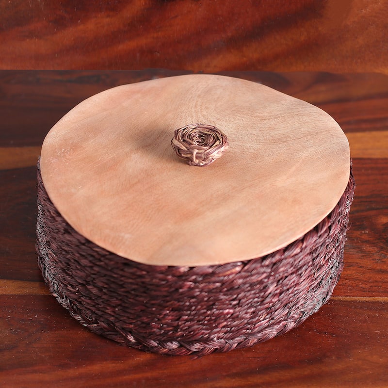 Novica Handmade Palatial Nature Natural Fiber Basket