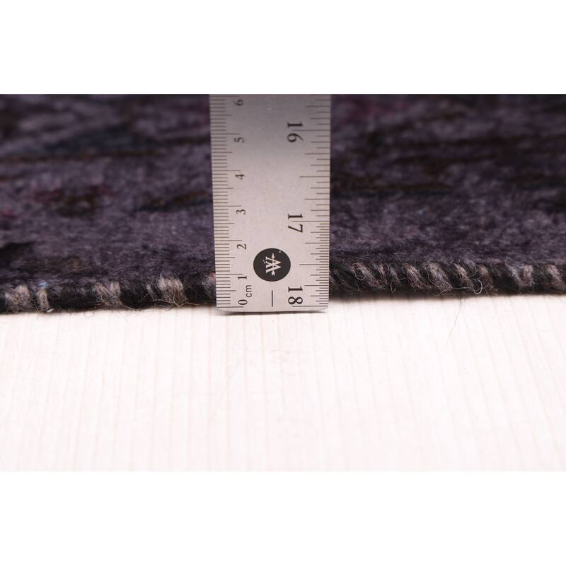 ECARPETGALLERY Hand-knotted Color Transition Black, Light Grey Wool Rug - 9'6 x 14'3