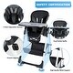 preview thumbnail 5 of 5, Simple Fold Highchair for Infants w/Large Storage Basket, Adjustable Height, Detachable Double Trays, 4 Lockable Wheels, Black