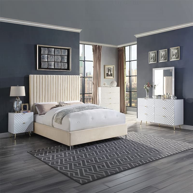 Charming Wooden Nightstand with Stylish Storage and Graceful Design