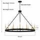 preview thumbnail 20 of 56, Acroma 15-light Farmhouse Large Wagon Wheel Candle Chandelier with UL Certified - D40'' * H130''