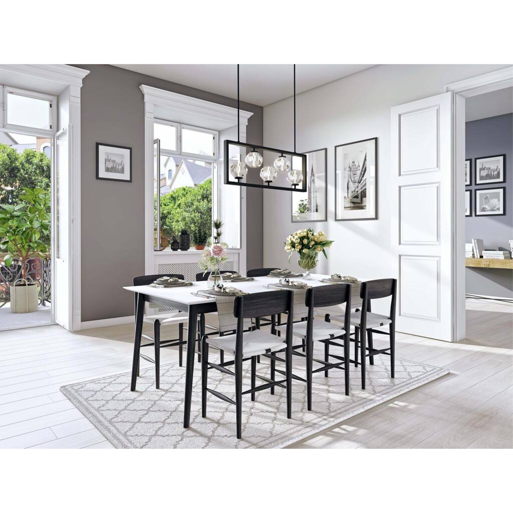 Westinghouse Lighting Zoa Five-Light LED Indoor Chandelier, Matte Brushed Gun Metal Finish with Crystal Glass