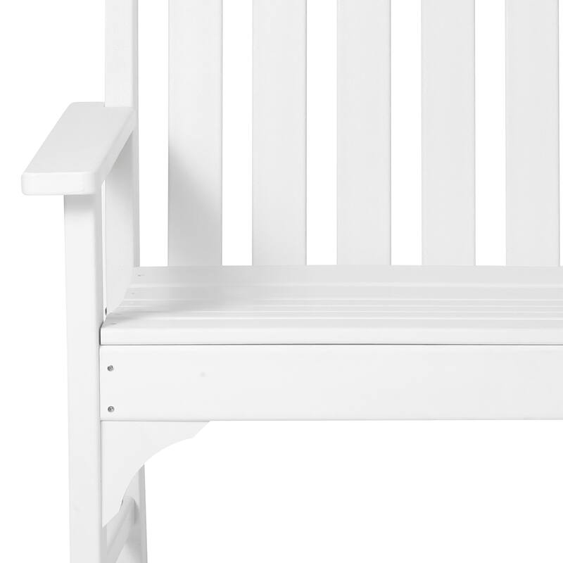 Polytrends Laguna Outdoor Patio 4-Piece Garden Chair and Porch Bench Conversation Set
