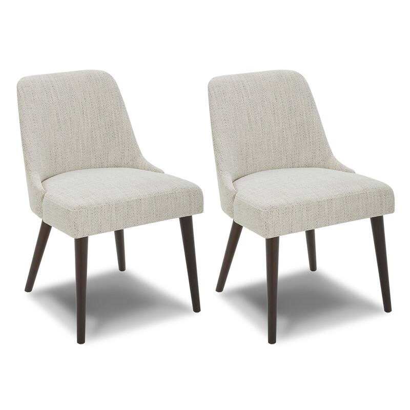 Spruce & Spring Lan Mid-Century Modern Dining Chair Set of 2 - Ivory