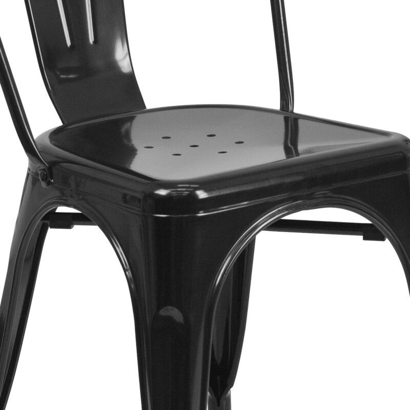 Metal Indoor-Outdoor Stackable Chair