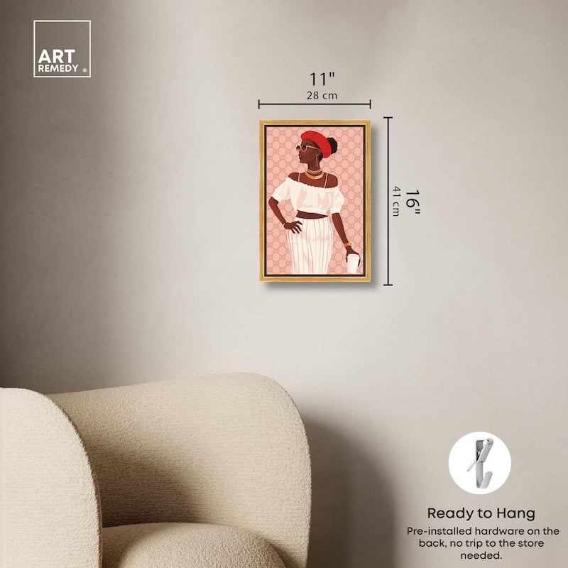 Her Stylish Coffee Look Canvas by Art Remedy