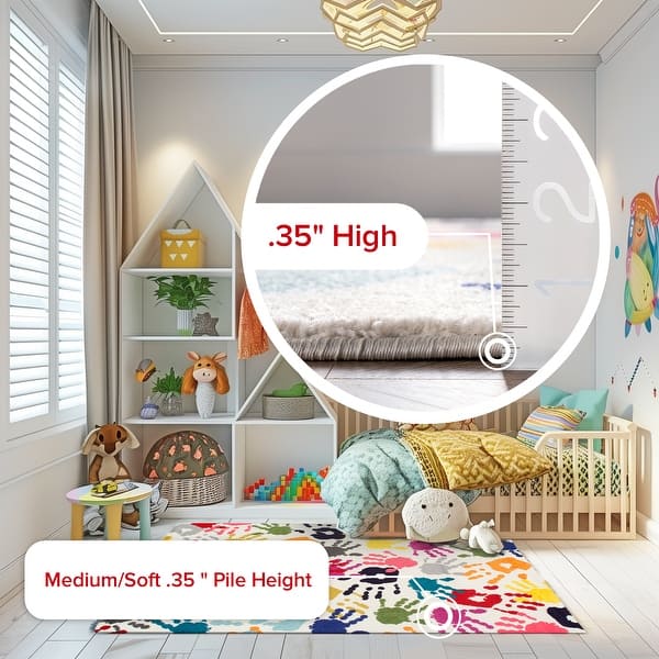 Nuloom Pinkie Handprint Kids Area Rug