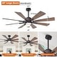 preview thumbnail 26 of 46, Parrot Uncle 60" Farmhouse Integrated LED Windmill Ceiling Fan with Light and Remote