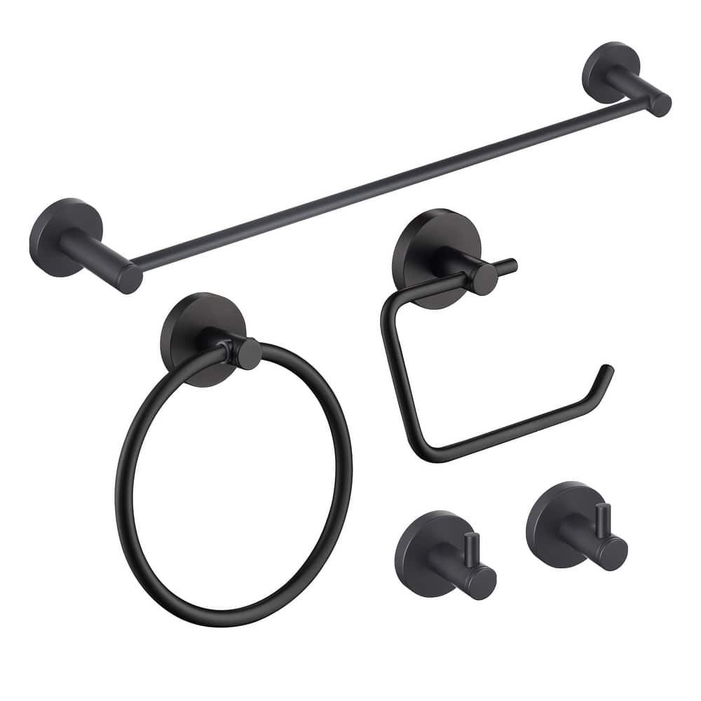 Circular 5-Piece Bathroom Hardware Set