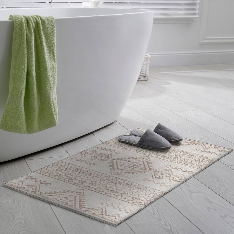 Indoor/ Outdoor Yuma Boho Washable Rug