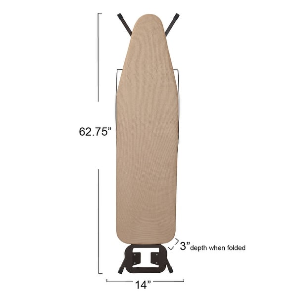 dimension image slide 3 of 4, Household Essentials Ironing Board with Mesh Steel Top - 54.0"L x 14.0"W x 41.0"H