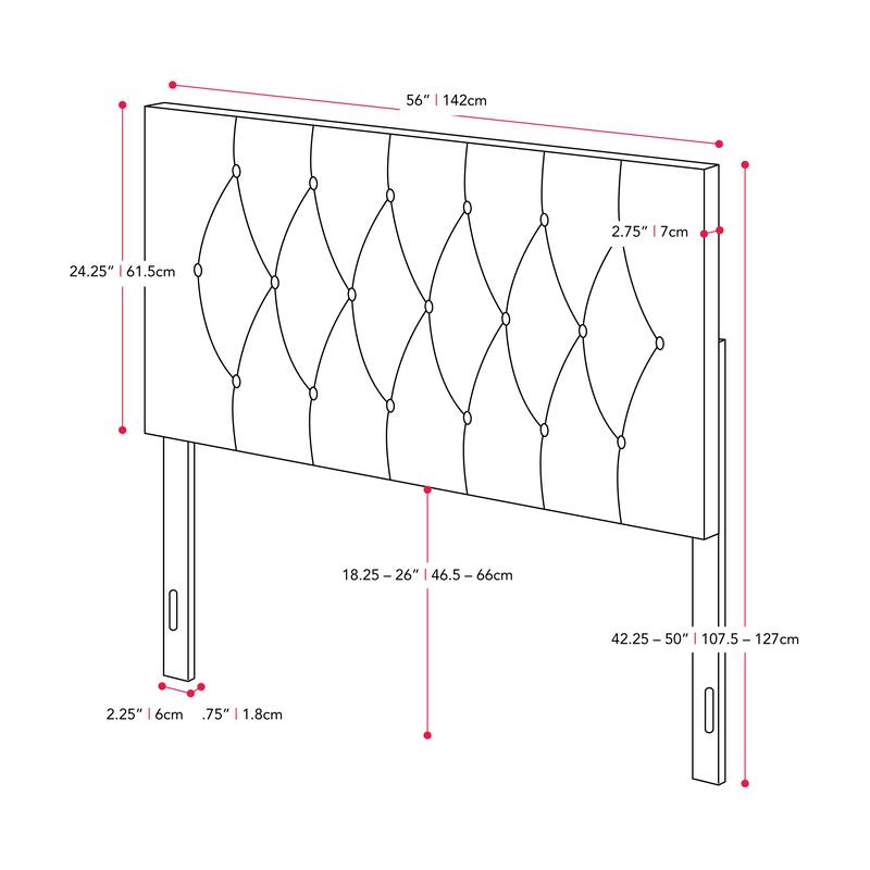CorLiving Catalina Full/Double Velvet Headboard