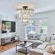 preview thumbnail 10 of 22, Crystal Chandeliers,5-Tier Round Semi Flush Mount Chandelier Light Fixture, Large Contemporary Luxury Ceiling Lighting