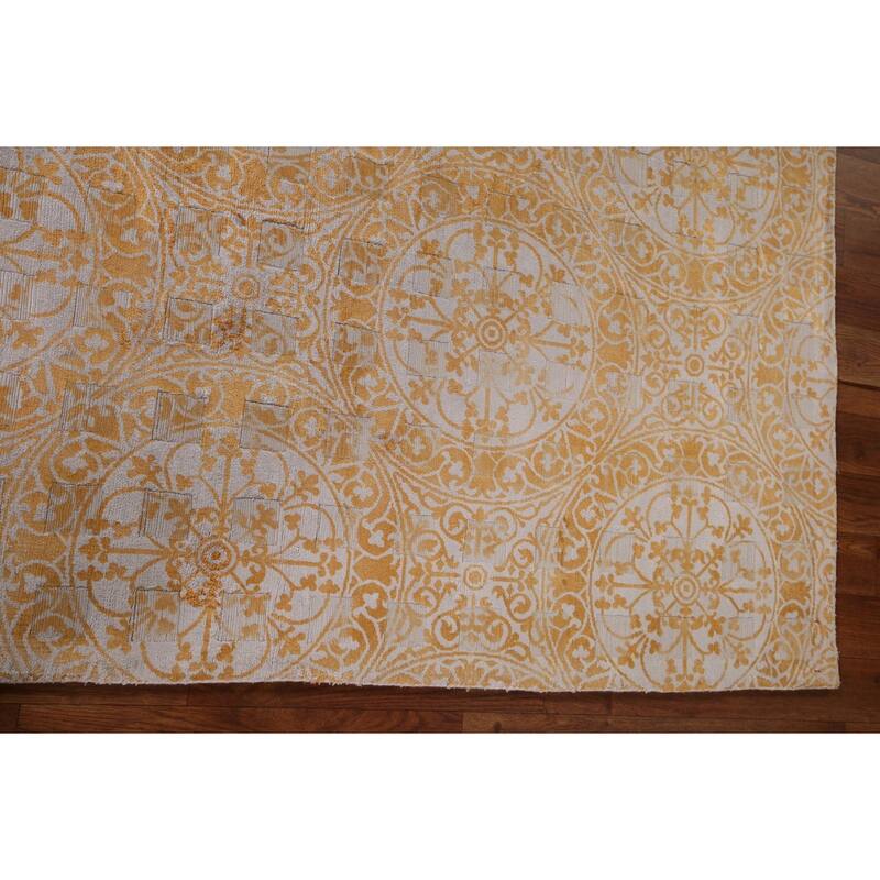 All-Over Abstract Oriental Accent Rug Hand-Knotted Wool Carpet - 2'8" x 5'5"