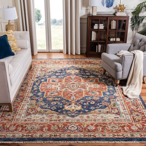 Shop Safavieh Handmade Samarkand Medallion Rust Charcoal Wool Rug Overstock 27982982