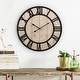 preview thumbnail 8 of 6, La Crosse Clock 404-3450A 19.7-Inch Harper Wood Quartz Wall Clock
