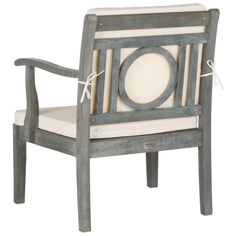 SAFAVIEH Outdoor Maryam Acacia Wood 4-Piece Patio Set - 48W x 32D x 25H