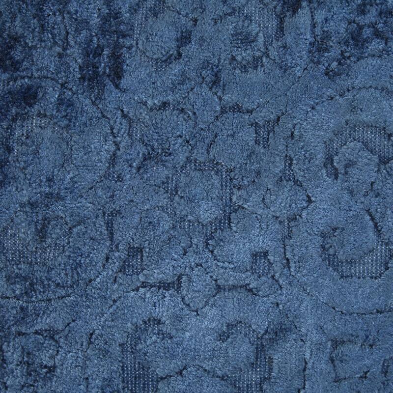 20" Blue Three Dimensional Medallion Design Square Throw Pillow