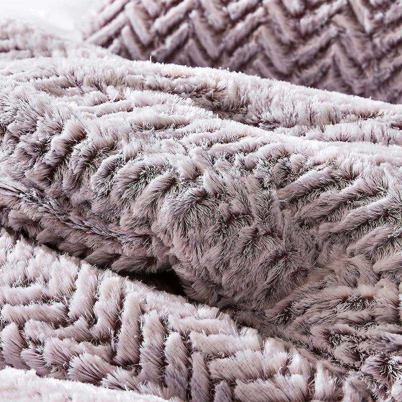 Cozy Peaks® - Coma Inducer® Oversized Comforter Set - Chevron Frosted Sierra