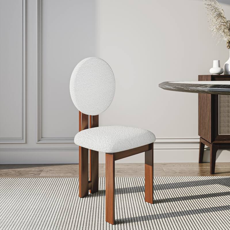 Modern Accent Chair, Upholstered Armless Dining Sherpa Chairs Set Of 2