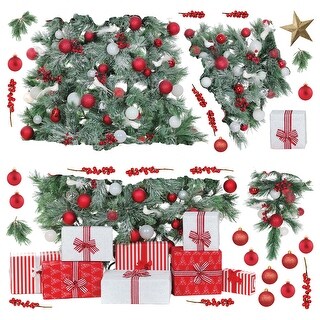 RoomMates Christmas Tree Giant Peel and Stick Wall Decals With String ...