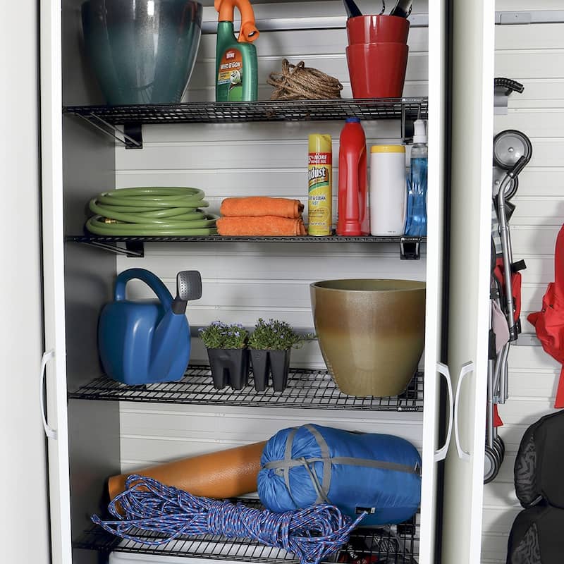 4 Piece Slatwall Panel, Cabinet Storage Set