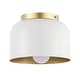 preview thumbnail 4 of 8, SAFAVIEH Lighting Peale 8-Inch Metal Flush Mount Ceiling Light - 8" W x 8" D x 6" H