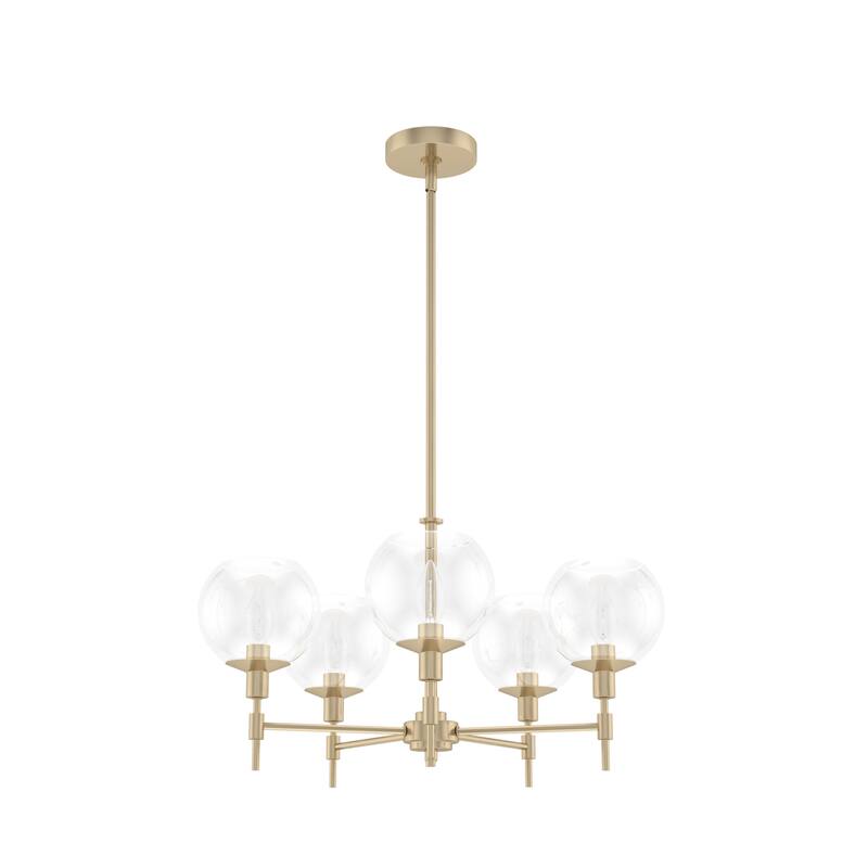 Hunter Xidane Metal and Glass Orb Chandelier - Entry, Kitchen or Dining Room Table, Bedroom - Mid-Century Modern, Transitional