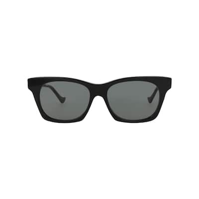 Gucci Cat Eye-Frame Recycled Acetate Sunglasses, Solid Smoke Lens, Shiny Solid Black Frame