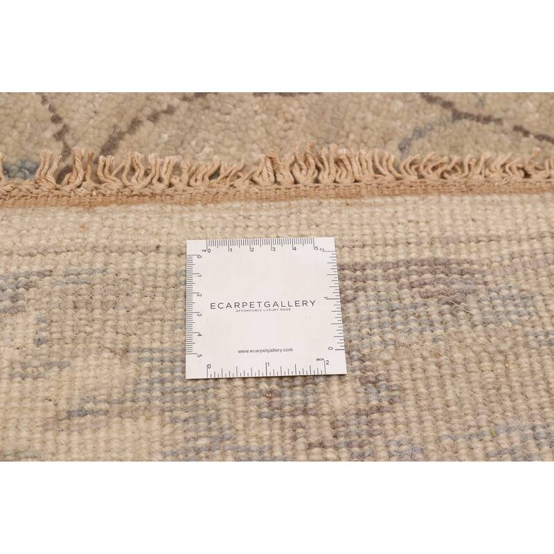ECARPETGALLERY Hand-knotted Modern Oushak Grey Wool Rug - 8'2 x 10'2