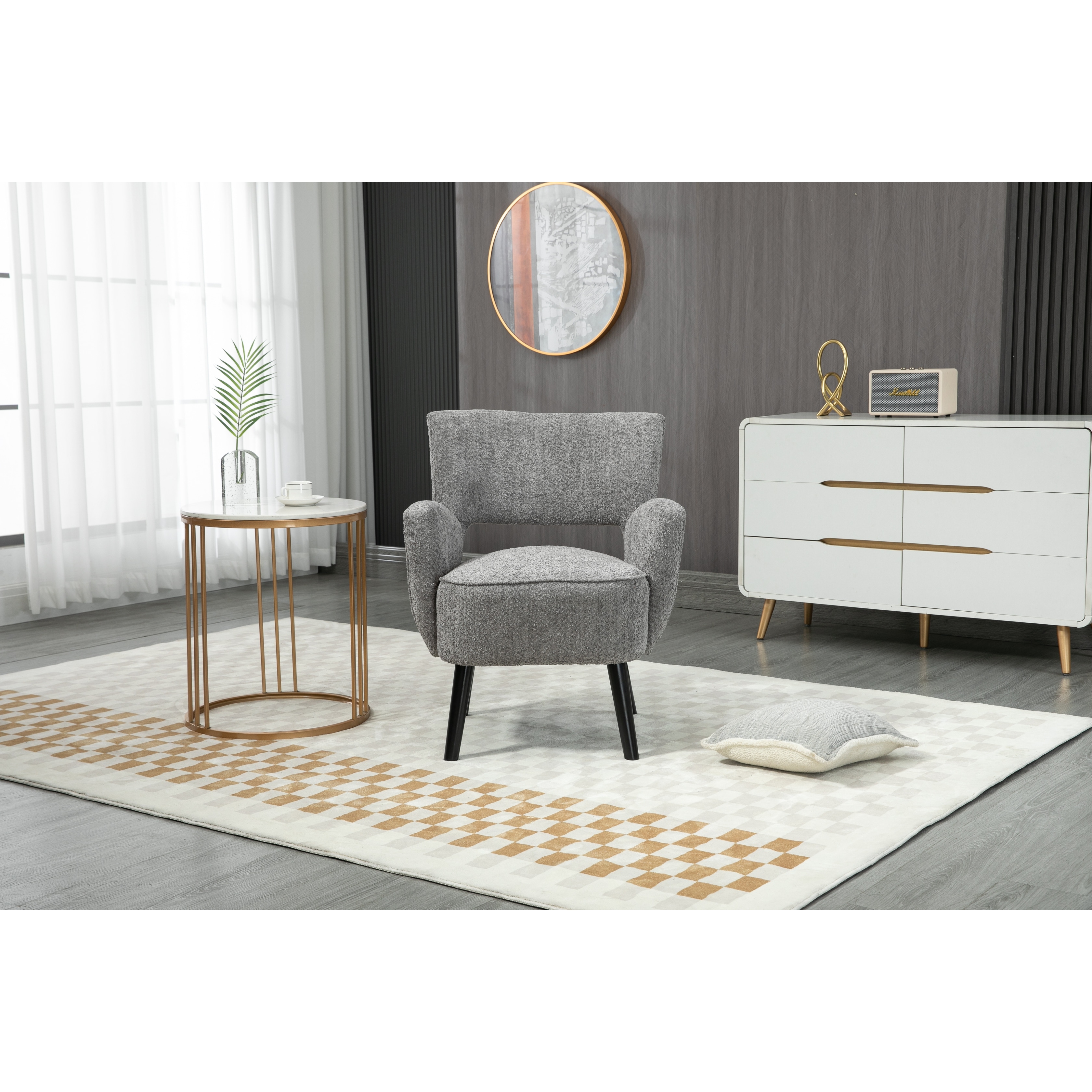 Curved back lounge chair cheap