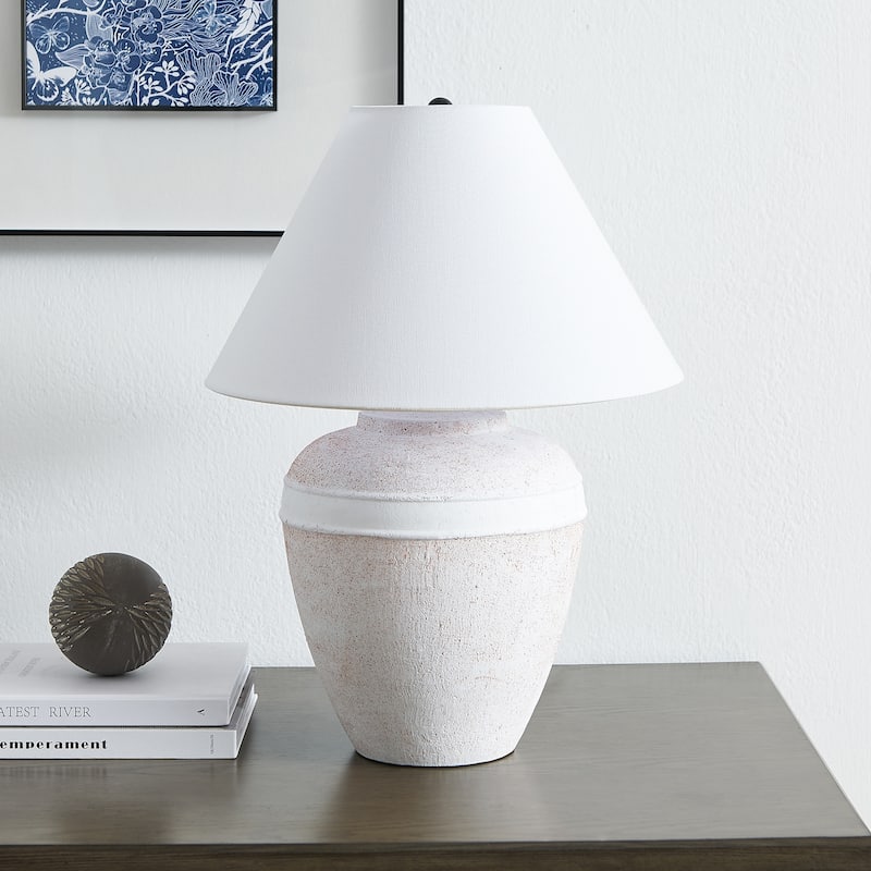 Chiara 23" Tall Ceramic Table Lamp with Fabric Shade - 18.5" Wide