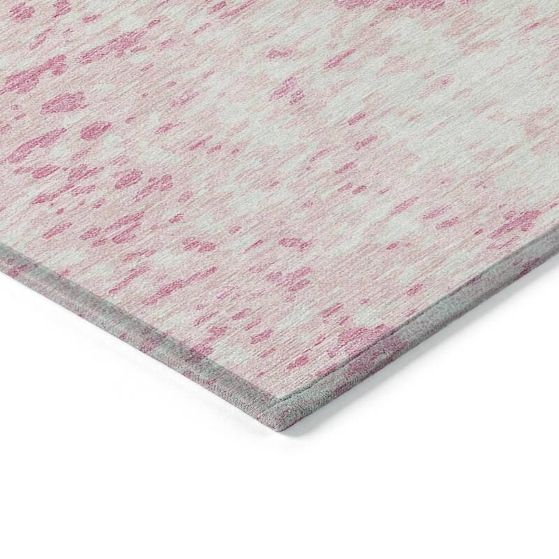 Machine Washable Indoor/ Outdoor Modern Abstract Chantille Rug