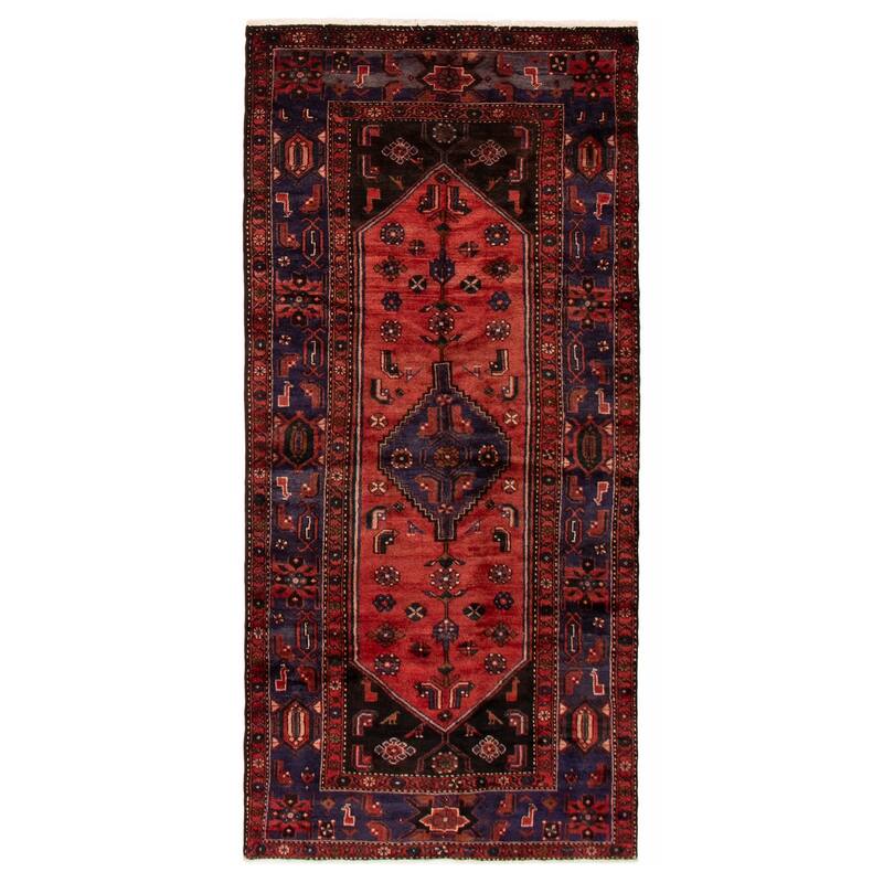 ECARPETGALLERY Hand-knotted Andelz Red Wool Rug - 4'5 x 9'4 - Red - 4'5 x 9'4