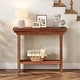 preview thumbnail 6 of 7, 39.37" Solid Wood Console Table, Small Entryway Table with Shelf