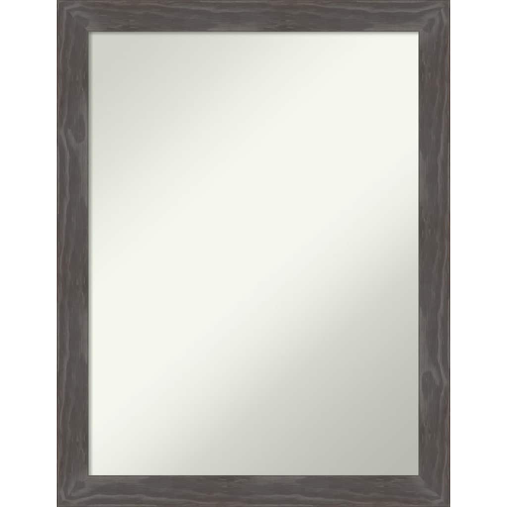 Non-Beveled Wood Wall Mirror - Woodridge Rustic Grey Frame - Woodridge Rustic Grey