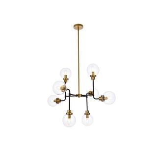 Hope 8 Light Pendant in with clear shade - 36 Inch
