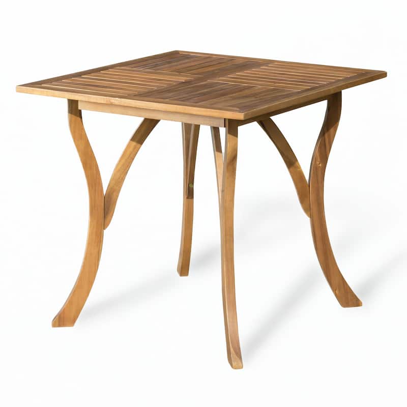 Outdoor 5 Piece Wood Dining Set With Cushions